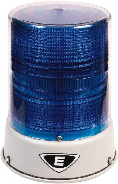 Edwards Signaling - 120 VAC, 4X NEMA Rated, LED, Blue, Flashing, Steady Light - 65 Flashes per min, 3/4 Inch Pipe, 8-1/4 Inch Diameter, 7-3/4 Inch High, IP66 Ingress Rating, Pipe Mount - Makers Industrial Supply