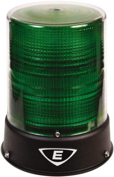 Edwards Signaling - 24 VAC/VDC, 4X NEMA Rated, LED, Green, Flashing, Steady Light - 65 Flashes per min, 3/4 Inch Pipe, 6-1/2 Inch Diameter, 8 Inch High, IP66 Ingress Rating, Pipe Mount - Makers Industrial Supply