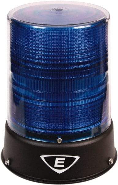 Edwards Signaling - 24 VAC/VDC, 4X NEMA Rated, LED, Blue, Flashing, Steady Light - 65 Flashes per min, 3/4 Inch Pipe, 6-1/2 Inch Diameter, 8 Inch High, IP66 Ingress Rating, Pipe Mount - Makers Industrial Supply