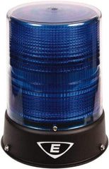 Edwards Signaling - 24 VAC/VDC, 4X NEMA Rated, LED, Blue, Flashing, Steady Light - 65 Flashes per min, 3/4 Inch Pipe, 8-1/4 Inch Diameter, 7-3/4 Inch High, IP66 Ingress Rating, Pipe Mount - Makers Industrial Supply