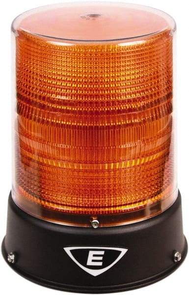 Edwards Signaling - 24 VAC/VDC, 4X NEMA Rated, LED, Amber, Flashing, Steady Light - 65 Flashes per min, 3/4 Inch Pipe, 6-1/2 Inch Diameter, 8 Inch High, IP66 Ingress Rating, Pipe Mount - Makers Industrial Supply