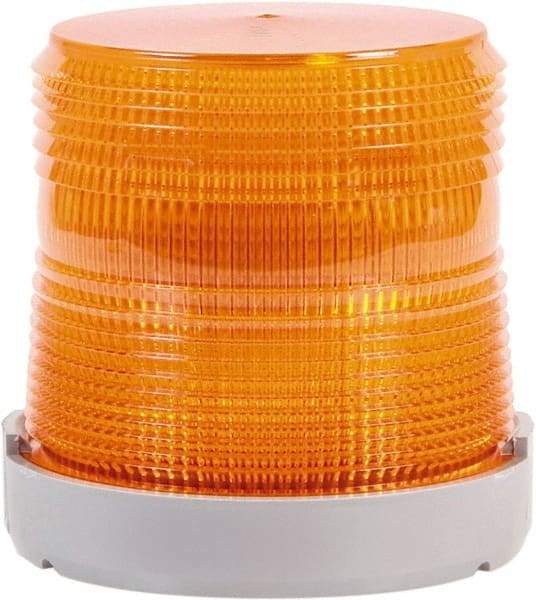 Edwards Signaling - 120 VAC, 4X NEMA Rated, LED, Amber, Flashing, Steady Light - 65 Flashes per min, 1/2 Inch Pipe, 4-9/32 Inch Diameter, 4-7/32 Inch High, Panel Mount, Pipe Mount - Makers Industrial Supply