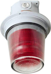 Edwards Signaling - 24 VDC, 4, 3R NEMA Rated, LED, Amber, Flashing, Steady Light - 65 Flashes per min, 3/4 Inch Pipe, 7 Inch Diameter, 10-1/8 Inch High, Ceiling Mount - Makers Industrial Supply