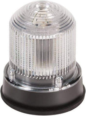 Edwards Signaling - 24 VDC, 4X NEMA Rated, LED, Clear, Flashing, Steady Light - 65 Flashes per min, 3/4 Inch Pipe, 3-1/4 Inch Diameter, 3-7/8 Inch High, Panel Mount, Pipe Mount - Makers Industrial Supply