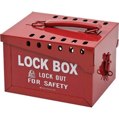 Brady - Group Lockout Boxes Portable or Wall Mount: Portable Maximum Number of Padlocks: 13 - Makers Industrial Supply