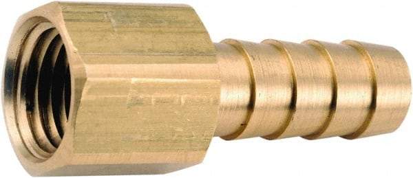 ANDERSON METALS - 1/2 NPT Thread Hose Barb x Female NPT Connector - 3/8" ID Hose, Lead Free Brass - Makers Industrial Supply