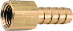 ANDERSON METALS - 1/2 NPT Thread Hose Barb x Female NPT Connector - 1/2" ID Hose, Lead Free Brass - Makers Industrial Supply