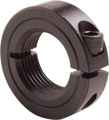 Climax Metal Products - 1-12 Thread, Steel, One Piece Threaded Shaft Collar - 1-3/4" Outside Diam, 1/2" Wide - Makers Industrial Supply