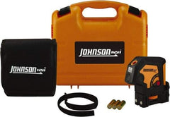 Johnson Level & Tool - 2 Beam 100' (Interior) Max Range Self Leveling Dot Laser Level - Red Beam, 1/8" at 50' Accuracy, 9-1/2" Long x 1" Wide x 2-1/4" High, Battery Included - Makers Industrial Supply