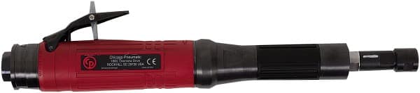 Chicago Pneumatic - 1/4" Collet, Straight Handle, Air Extended Length Die Grinder - 15,000 RPM, Rear Exhaust, 36 CFM, 1.2 hp, 90 psi, 9.5mm Inlet - Makers Industrial Supply