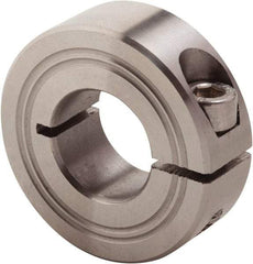 Climax Metal Products - 19mm Bore, Stainless Steel, One Piece Clamp Collar - 1-5/8" Outside Diam - Makers Industrial Supply