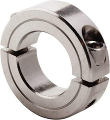 Climax Metal Products - 3-1/2" Bore, Stainless Steel, Two Piece Clamp Collar - 4-3/4" Outside Diam, 7/8" Wide - Makers Industrial Supply