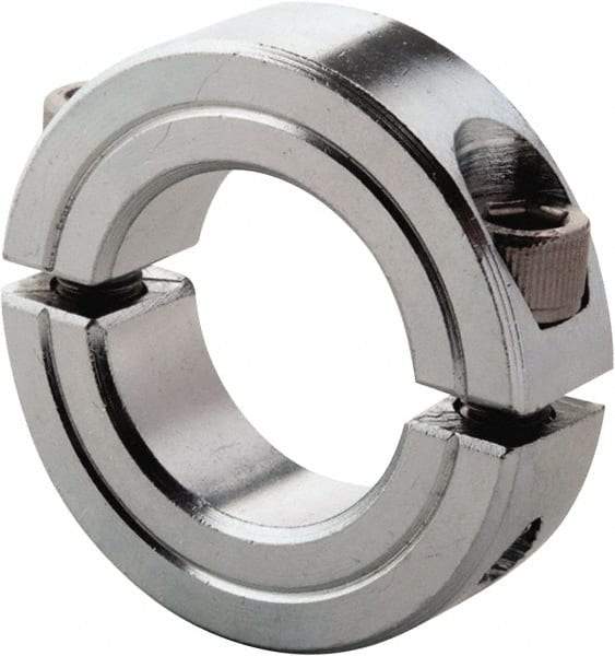 Climax Metal Products - 3" Bore, Steel, Two Piece Clamp Collar - 4-1/4" Outside Diam, 7/8" Wide - Makers Industrial Supply