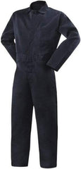 Steiner - Size 4XL, Navy Blue, Snap, Flame Resistant/Retardant Coverall - Cotton, 5 Pockets - Makers Industrial Supply