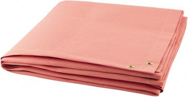 Steiner - 8' High x 6' Wide x 0.016" Thick Acrylic Coated Fiberglass Welding Blanket - Salmon, Grommet - Makers Industrial Supply