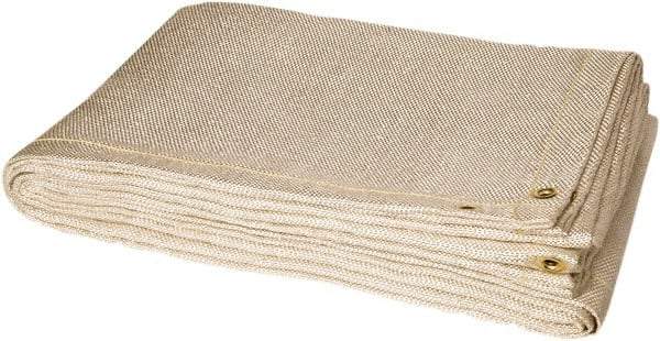 Steiner - 6' High x 6' Wide x 0.05" Thick Fiberglass Welding Blanket - Tan, Grommet - Makers Industrial Supply