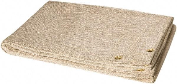 Steiner - 8' High x 6' Wide x 0.035" Thick Fiberglass Welding Blanket - Tan, Grommet - Makers Industrial Supply