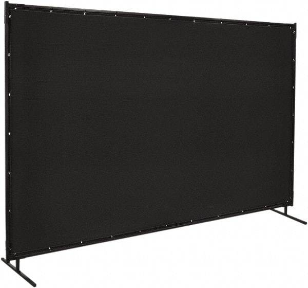 Steiner - 6' Wide x 10' High, Vinyl Laminated Polyester Portable Welding Screen - Black - Makers Industrial Supply