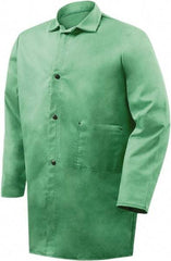 Steiner - Size S Flame Resistant/Retardant Jacket - Green, Cotton, Snaps Closure - Makers Industrial Supply