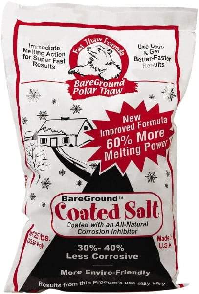 Bare Ground Solutions - 25 Lb Bag Granules - Effective to -20°F - Makers Industrial Supply