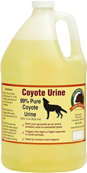 Bare Ground Solutions - One Gallon of Coyote Urine Predator Scent to repel unwanted animals - Exact Industrial Supply