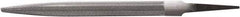 Nicholson - 8" Standard Precision Swiss Pattern Half Round File - Double Cut, 47/64" Width Diam x 3/16" Thick, With Tang - Makers Industrial Supply