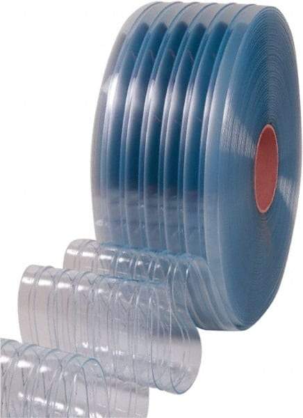 Clearway Door - Clear Ribbed QuickStrip Roll Dock Curtain Strips - 8" Wide x 150' Long x 0.072" Thick - Makers Industrial Supply