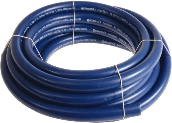 Continental ContiTech - 3/4" ID x 1.11" OD 25' Long Multipurpose Air Hose - 250 Working psi, -10 to 158°F, Blue - Makers Industrial Supply