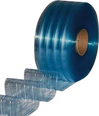 Clearway Door - Clear Ribbed Bulk Strip Roll Dock Curtain Strips - 8" Wide x 150' Long x 0.072" Thick - Makers Industrial Supply