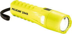 Pelican Products, Inc. - White LED Bulb, 280 Lumens, Industrial/Tactical Flashlight - Yellow Polycarbonate Body, 3 AA Alkaline Batteries Not Included - Makers Industrial Supply