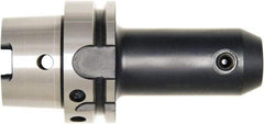 Bilz - HSK100A 1/4" Shank Diam Taper Shank 1/4" Hole End Mill Holder/Adapter - 0.779" Nose Diam, 6.3" Projection, Through-Spindle, Through-Bore & DIN Flange Coolant - Exact Industrial Supply