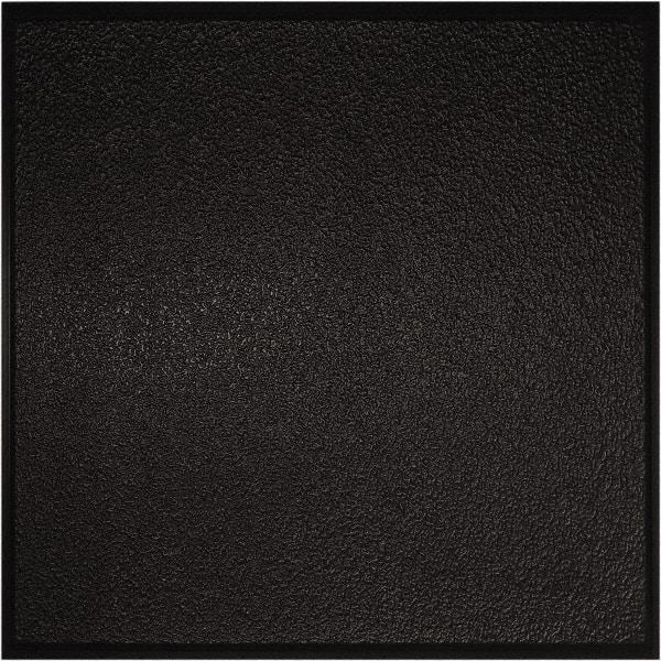 Genesis - 23-3/4" Long x 23-3/4" Wide x 0.11" Thick, Vinyl Ceiling Tile - ASTM E-84 Specification, Black - Makers Industrial Supply