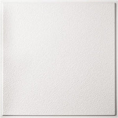 Genesis - 23-3/4" Long x 23-3/4" Wide x 0.11" Thick, Vinyl Ceiling Tile - ASTM E-84 Specification, White - Makers Industrial Supply