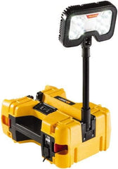 Pelican Products, Inc. - 12 Volt, Cordless, LED Portable Floor Work Light - 1 Head, 4,000 Lumens, Polypropylene, 12" High - Makers Industrial Supply