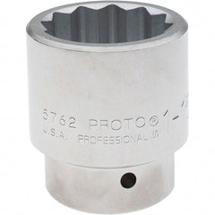 Proto - 1-15/16", 1" Drive, Standard Hand Socket - 12 Points, 3-5/16" OAL, Steel, Full Polish Finish - Makers Industrial Supply