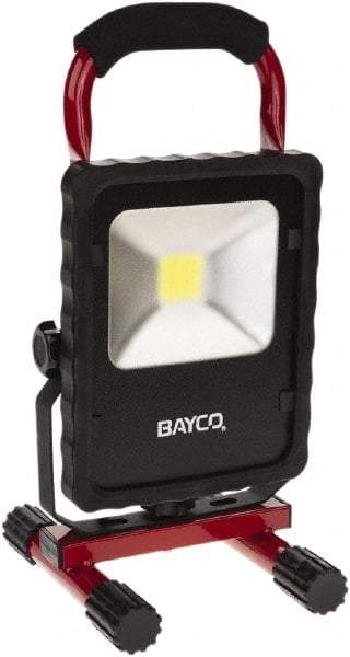 Bayco - 20 Watt, Electric, LED Portable Stand Mount Work Light - 6' Cord, 1 Head, 2,200 Lumens, Aluminum, 12.6" Long x 6.2" Wide x 6.4" High - Makers Industrial Supply