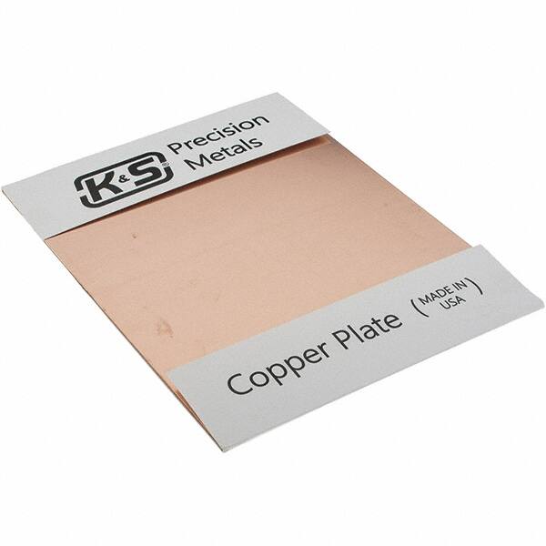 Made in USA - Copper Sheets Material: Copper Thickness (Decimal Inch): 0.0500 - Makers Industrial Supply