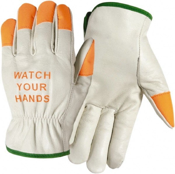 Wells Lamont - Size S Cowhide High Visibility Work Gloves - Exact Industrial Supply