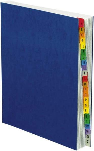 Pendaflex - 8-1/2 x 11", Letter Size, Blue, A-Z Indexed Expanding Files - Assorted Tab Cut Location - Makers Industrial Supply