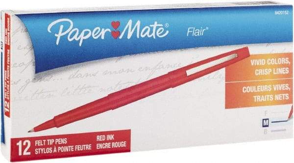 Paper Mate - Needle Porous Point Pen - Red - Makers Industrial Supply