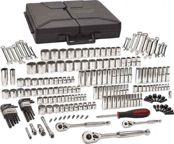 GearWrench - 216 Piece 1/4, 3/8 & 1/2" Drive Mechanic's Tool Set - Comes in Blow Molded Case - Makers Industrial Supply