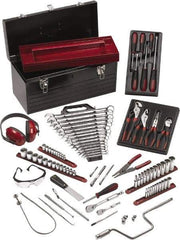 GearWrench - 89 Piece 1/4 & 3/8" Drive Aviation Tool Set - Comes in Steel Tote Box - Makers Industrial Supply