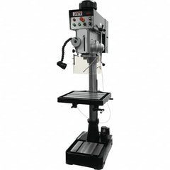 Jet - 10-7/16" Swing, Geared Head Drill & Tap Press - Variable Speed, 2 hp, Three Phase - Makers Industrial Supply