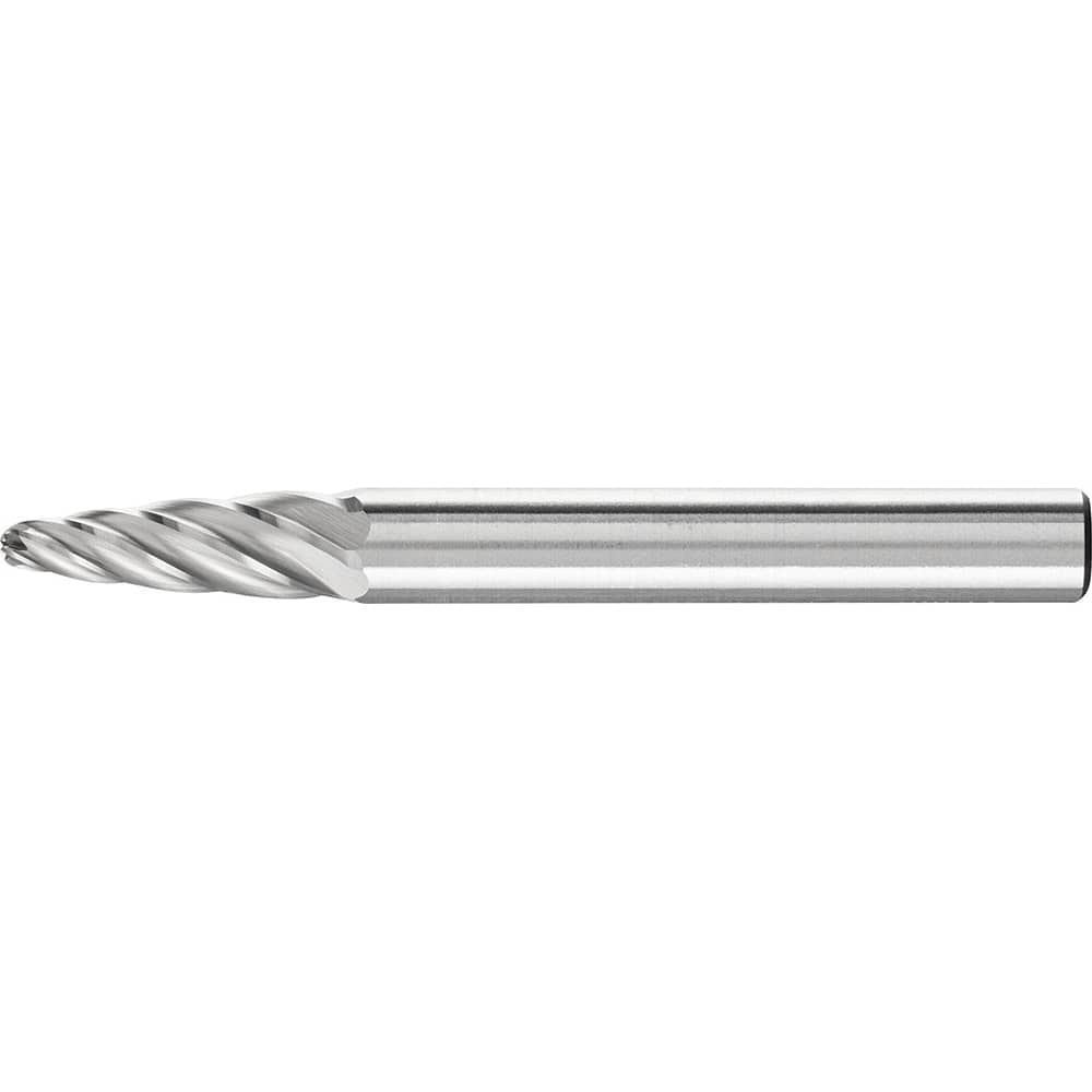 PFERD - SF-1, 1/4" Cut Diam, 1/4" Shank Diam, Carbide Inox Cut Tree with Radius End Burr - Exact Industrial Supply