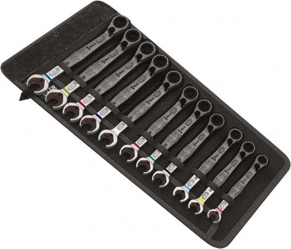 Wera - 8 Piece, 5/16" to 3/4", Combination Wrench Set - Inch Measurement Standard, Chrome Vanadium Finish, Comes in Nylon Pouch - Makers Industrial Supply