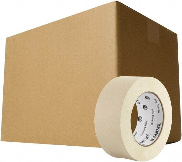 UNIVERSAL - 48mm Wide x 54.8 m Long Beige Crepe Paper Masking Tape - Series 6697, 5 mil Thick, 19 In/Lb Tensile Strength - Makers Industrial Supply