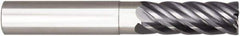 Niagara Cutter - 1/2", 6 Flute, Single End, Solid Carbide, 0.03" Corner Radius End Mill - 4" OAL, 38° Helix, Right Hand Flute, 1-1/8" LOC, Right Hand Cut, 2" Extended Reach - Makers Industrial Supply