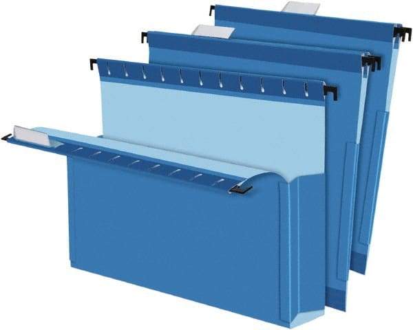 Pendaflex - 8-1/2 x 11", Letter Size, Blue, Hanging File Folder - 1/5 Tab Cut Location - Makers Industrial Supply