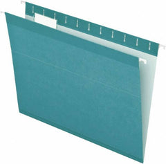 Pendaflex - 8-1/2 x 11", Letter Size, Aqua, Hanging File Folder - 11 Point Stock, 1/5 Tab Cut Location - Makers Industrial Supply