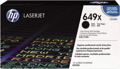 Hewlett-Packard - Black Toner Cartridge - Use with HP Color LaserJet Enterprise CP4525 - Makers Industrial Supply